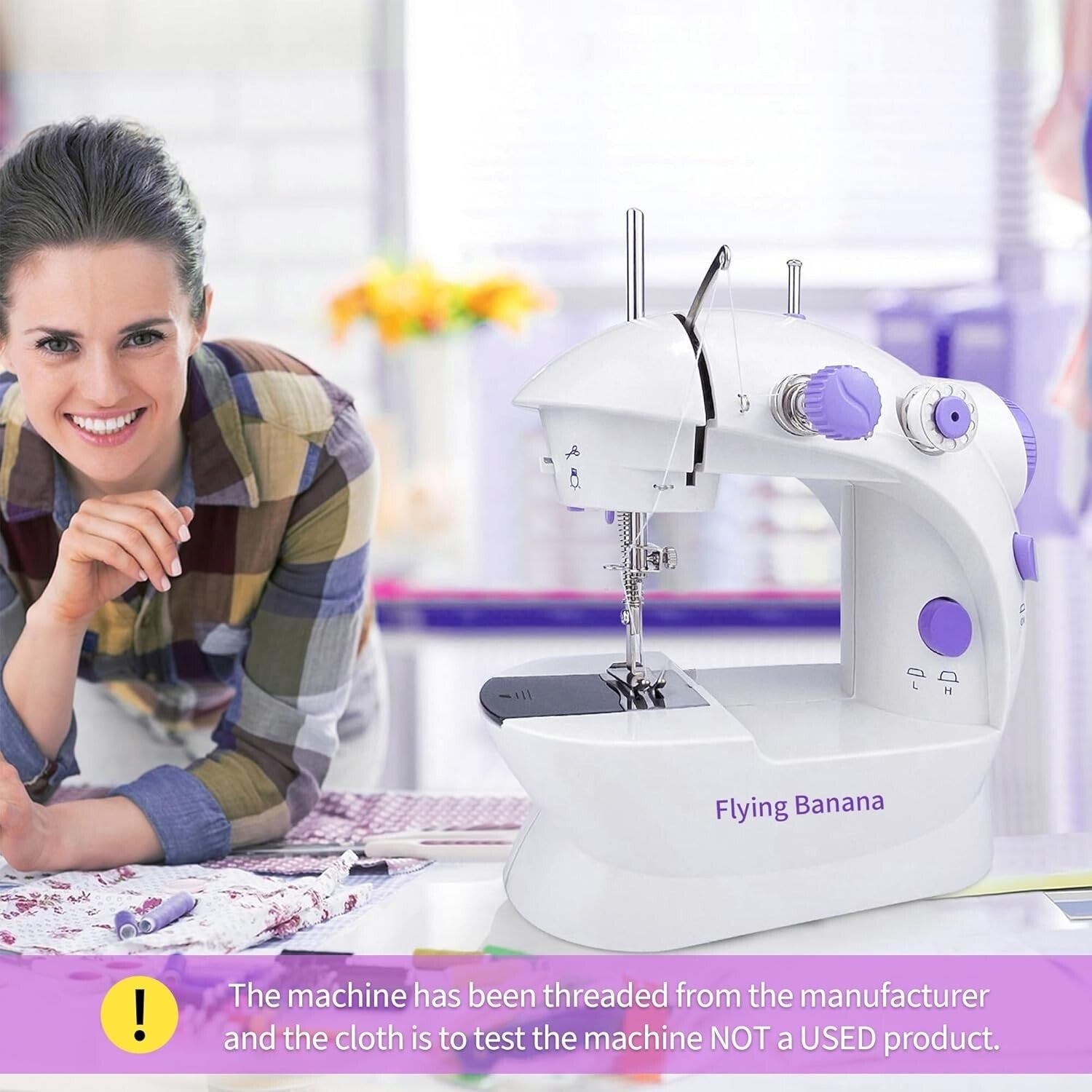 Eco-Friendly Mini Sewing Machine with Foot Pedal - Perfect for DIY Projects