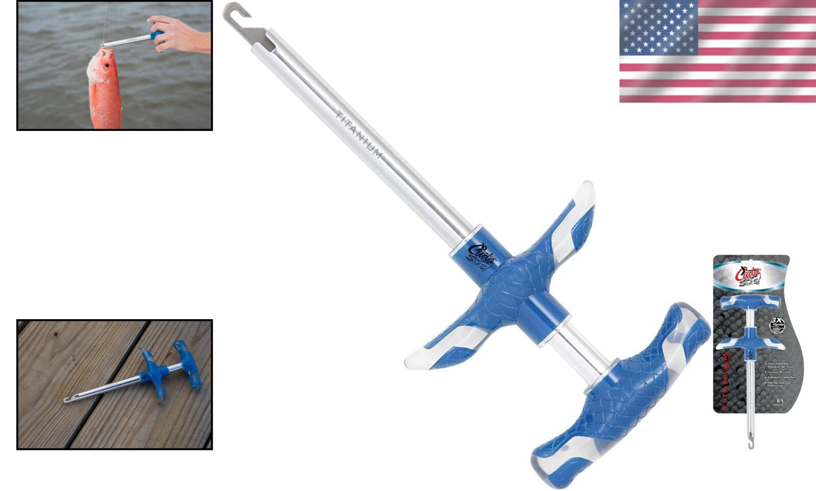 Cuda Dehooker: 8.5-Inch Titanium Fish Hook Remover Tool for All Conditions