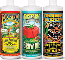 Load image into Gallery viewer, Organic Hydroponic Fertilizer Trio: Big Bloom, Grow Big &amp; Tiger Bloom - 3 Pack