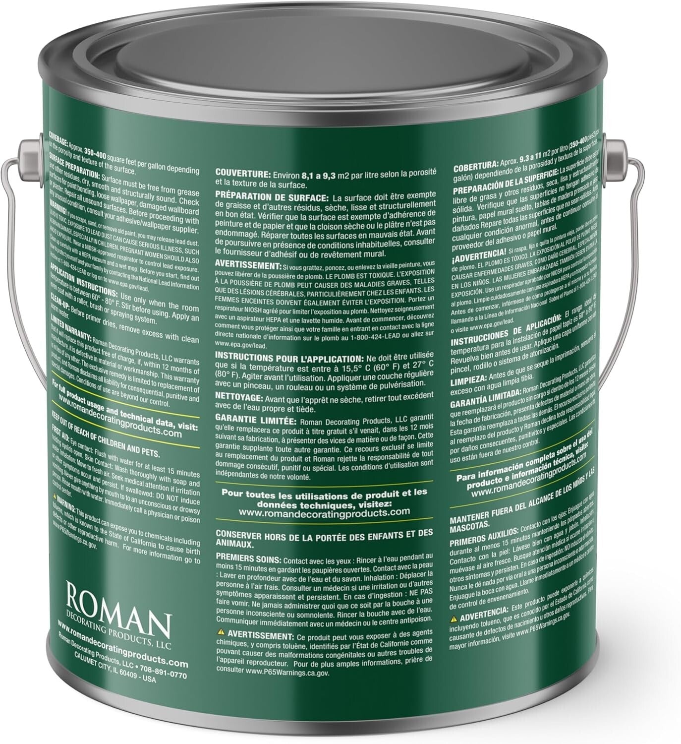 Clear Matte Finish Wallpaper Primer - Water-Based & Easy Cleanup, 2 Gal Pack