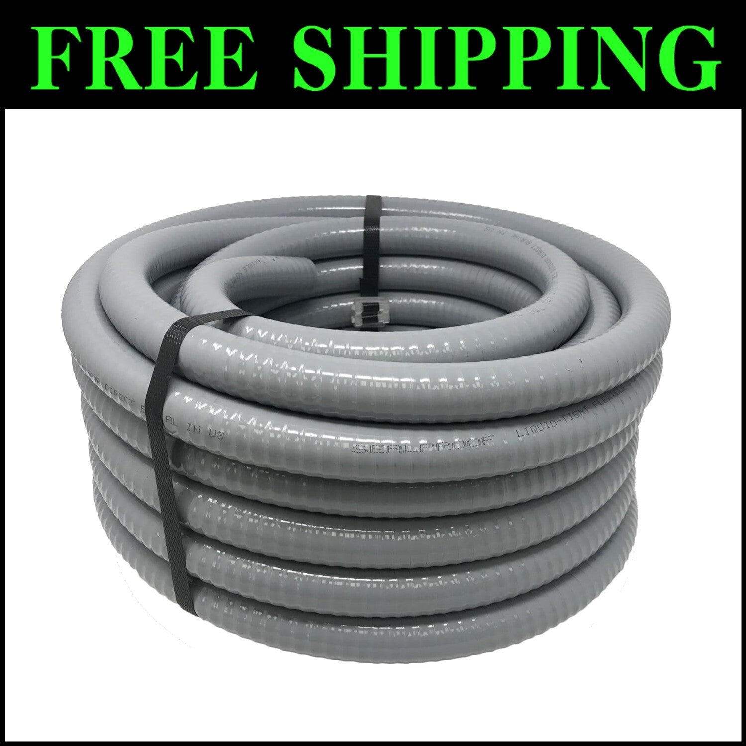 Flexible 100ft Non-Metallic Electrical Conduit, 3/4" Diameter, Easy Install