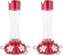 Load image into Gallery viewer, Pack of 2 Red Glass Hummingbird Feeders - Easy Top-Fill with Ant Protection