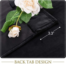Load image into Gallery viewer, Elegant Black Velvet Blackout Curtains 52W x 132L - Stylish Thermal Insulation
