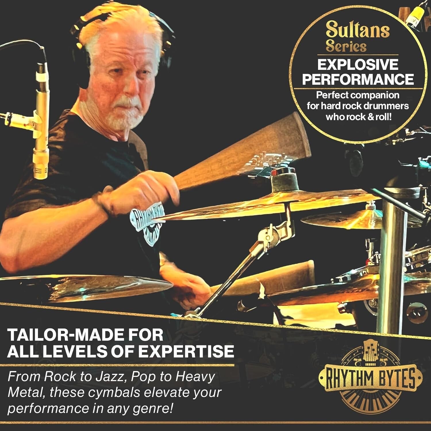 Sultans Series 7-Piece Cymbal Set - Premium Alloy Steel with Unique Design