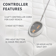 Load image into Gallery viewer, Comfort Feature Heated Mattress Pad with Smart Home Compatibility - Full Size