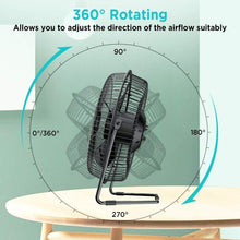 Load image into Gallery viewer, Portable 9 Inch USB Powered Fan: Elegant Metal Frame, Adjustable Cooling Speed