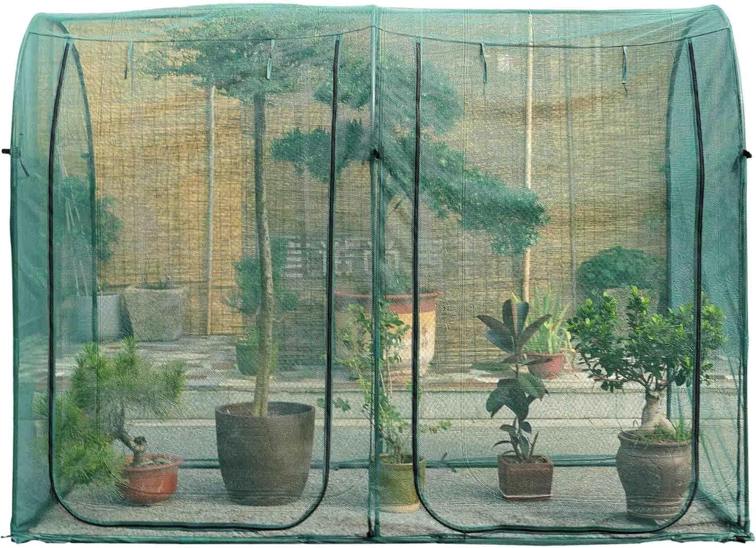 Durable 6FT Tall Gardening Tunnel Cover - Portable Pest Protection Netting