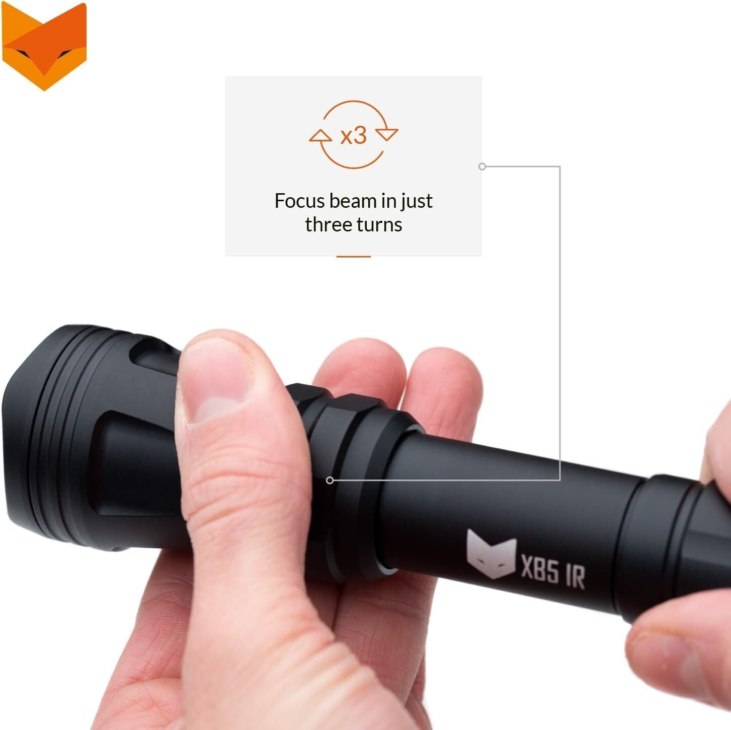 Adjustable 850nm IR Flashlight - Rugged Design for Night Vision Accessories