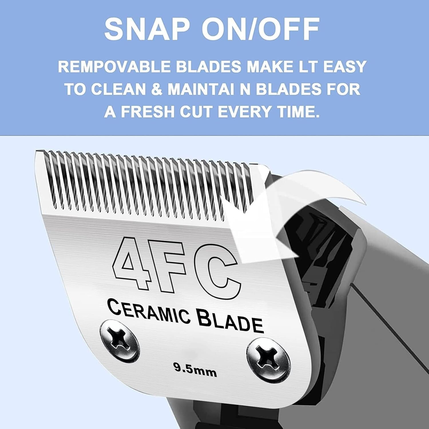 Lightweight Ceramic & Stainless Steel Clipper Blades - Ideal for Smooth Grooming