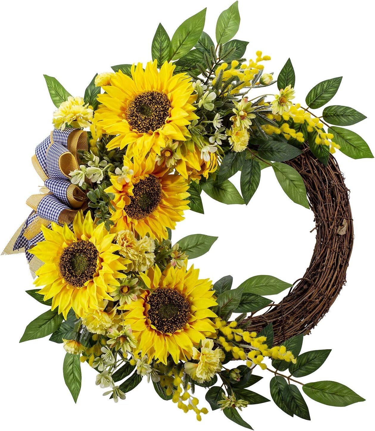 Charming 18' Sunflower Wreath Perfect for Valentine's and Mother's Day Gifts