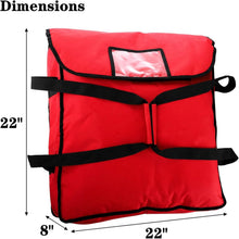 Load image into Gallery viewer, Insulated Pizza Delivery Bag with Transparent ID Window, 22" Heavy Duty Design