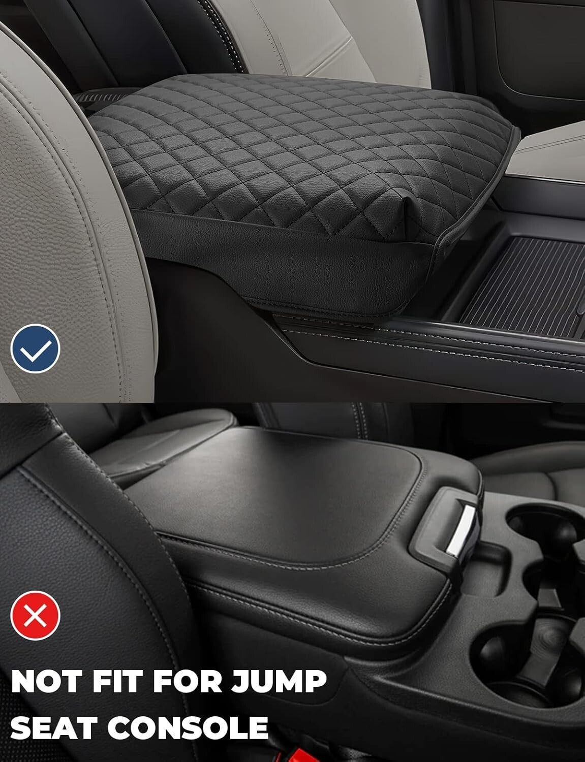 Customized Leather Center Console Armrest Cover - Easy Install & Full Protection