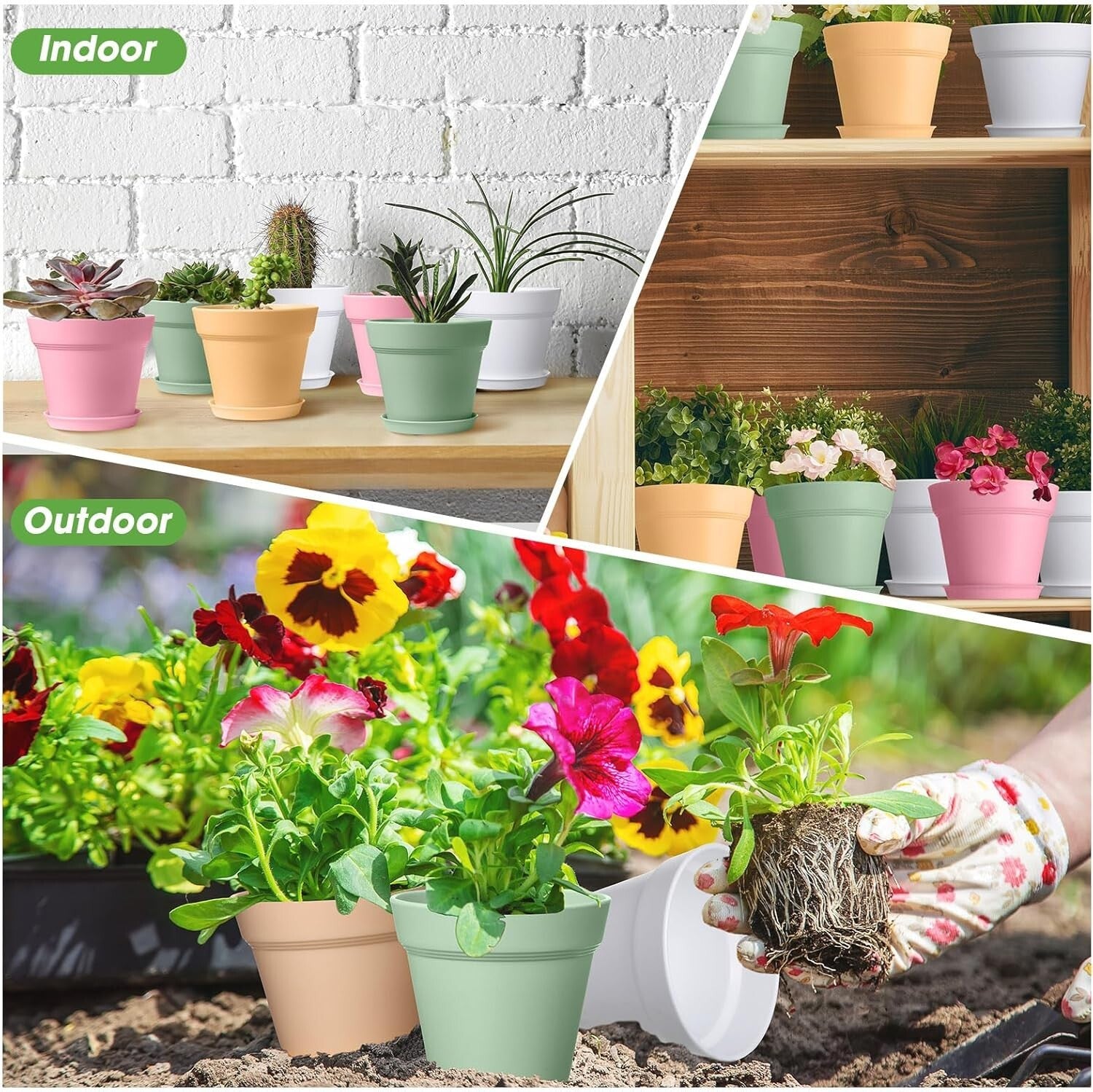 Versatile 54-Pack 4-Inch Planters with Drainage - Ideal for Succulents & Herbs