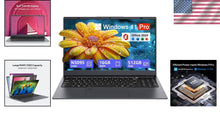 Load image into Gallery viewer, Complete Computing Package: 15.6-Inch Laptop with Office 2024, 16GB RAM, SSD