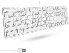 Load image into Gallery viewer, Full-Size Wired Keyboard for Mac and Windows - Scissor Keycaps &amp; Shortcuts