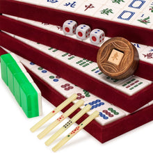 Load image into Gallery viewer, Classic Mahjong Game Set: 148 Scratch-Resistant Tiles in a Stylish Wooden Case