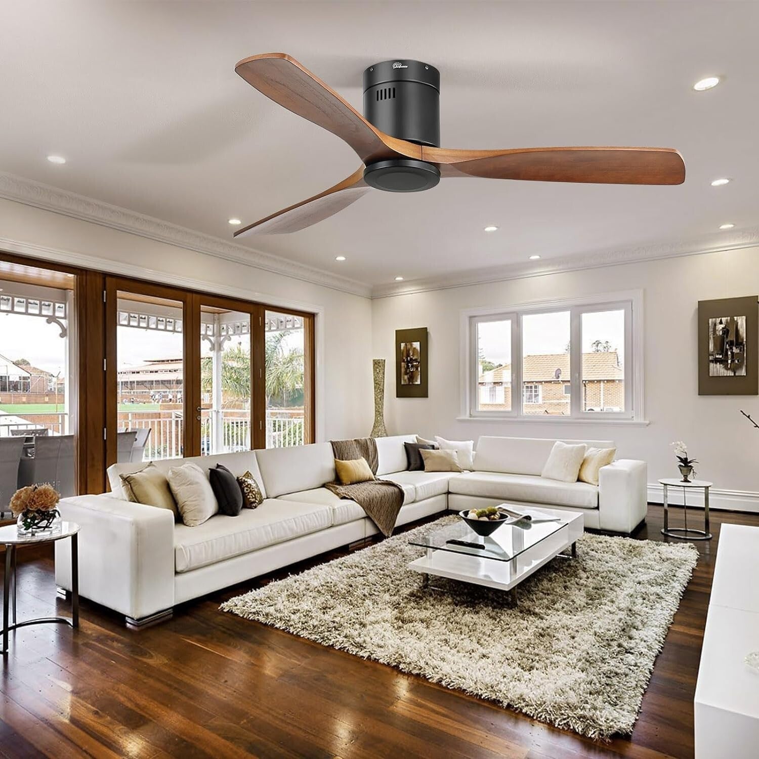 Reversible 52-Inch Ceiling Fan with Remote - Enhance Your Indoor/Outdoor Space