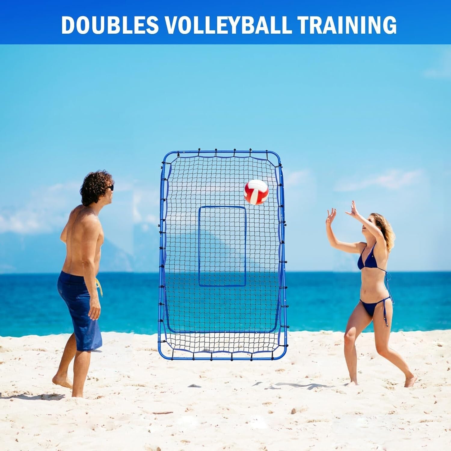 Quick Setup Pitch Back Net - Ideal for Lacrosse, Softball & Volleyball Training