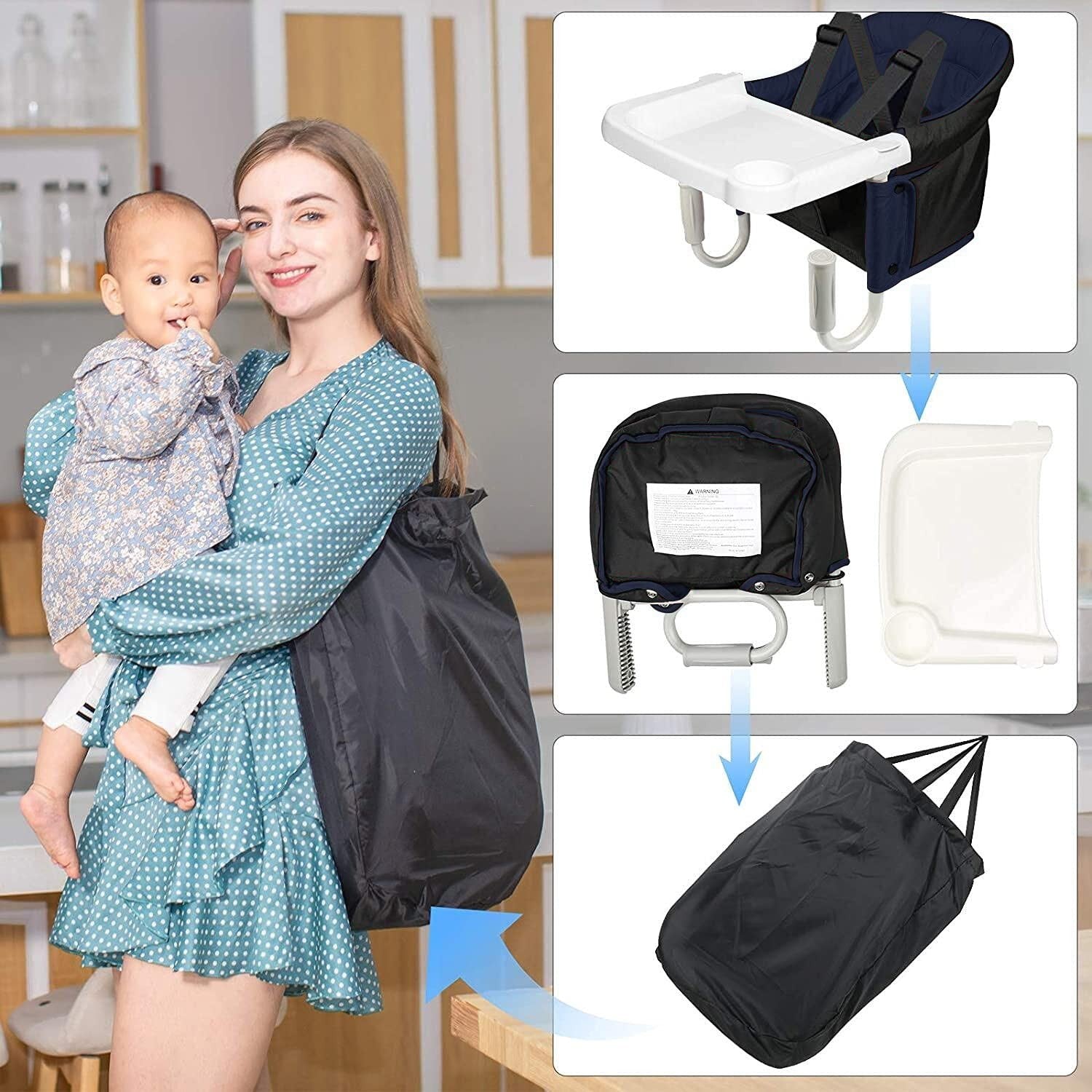 Sturdy Hook On Chair with Safety Tray for Toddler Dining - 37lbs Capacity