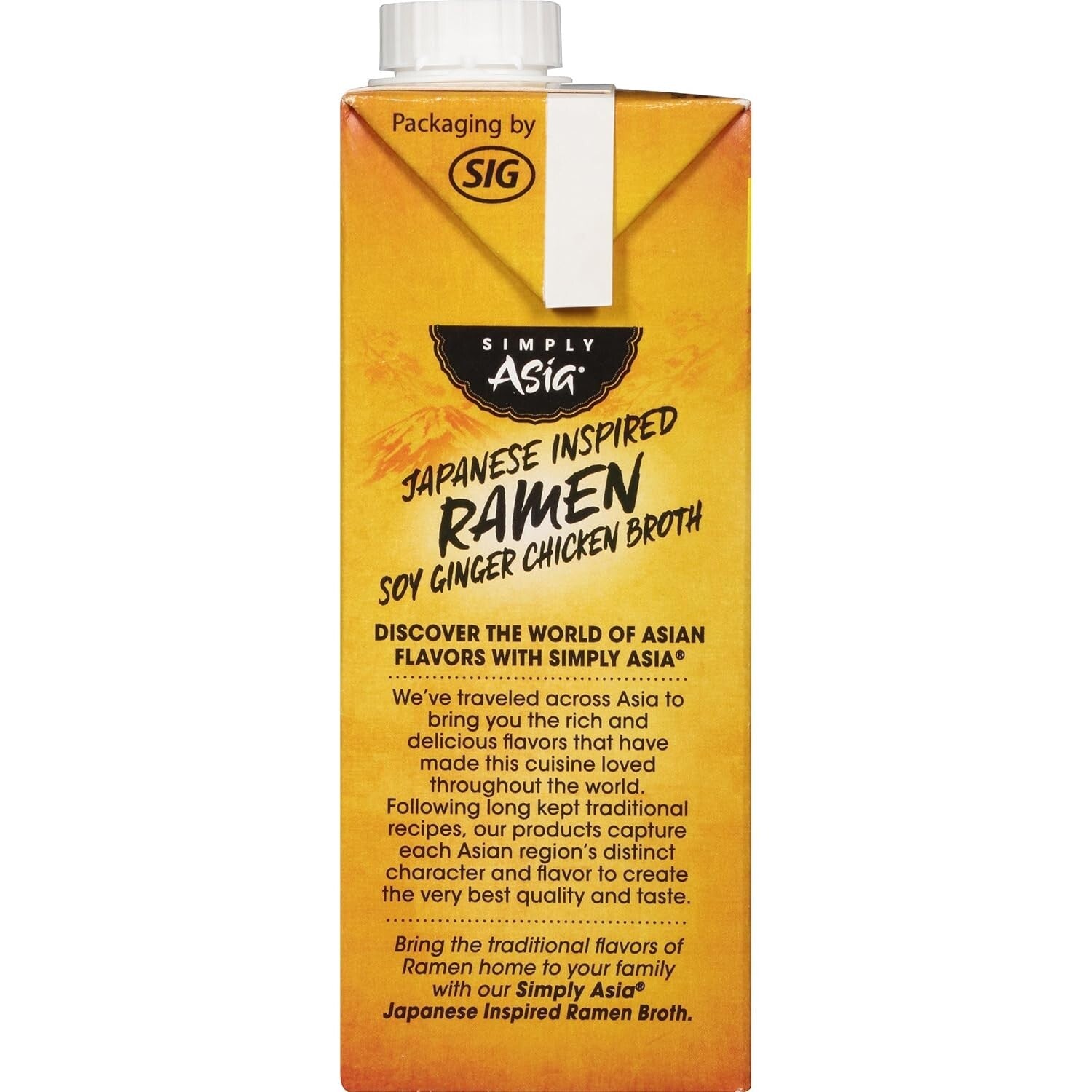 Pack of 6 Gluten-Free Japanese Ramen Soy Ginger Chicken Broth, 26 fl oz