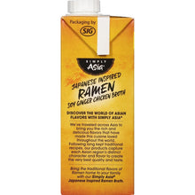 Load image into Gallery viewer, Pack of 6 Gluten-Free Japanese Ramen Soy Ginger Chicken Broth, 26 fl oz