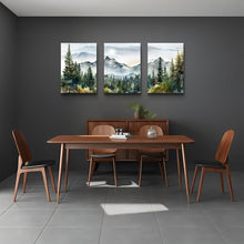 Load image into Gallery viewer, Set of 3 Framed Canvas Art Prints - Abstract Mountain Landscapes for Walls
