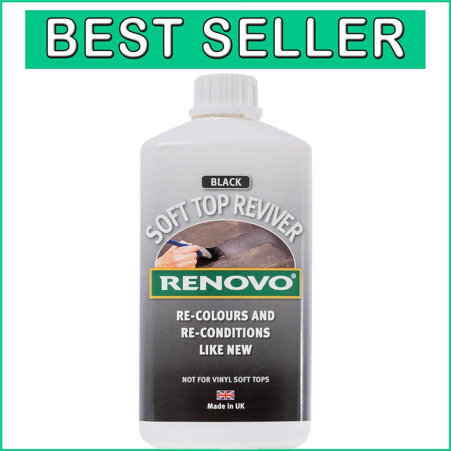 500ml Black Soft Top Reviver - Restore Faded Fabric with Residue-Free Formula