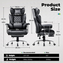 Load image into Gallery viewer, Big &amp; Tall Executive Chair with Soft Armrests, Adjustable &amp; Versatile