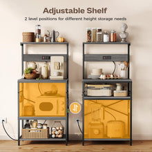 Load image into Gallery viewer, Innovative 4-Tier Kitchen Storage with Power Outlet &amp; Removable Shelf System