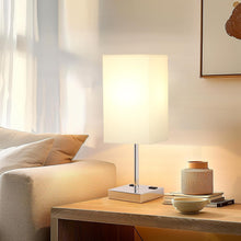 Load image into Gallery viewer, Stylish Touch Night Lamp with USB &amp; AC Outlets - Perfect for Bedroom or Office