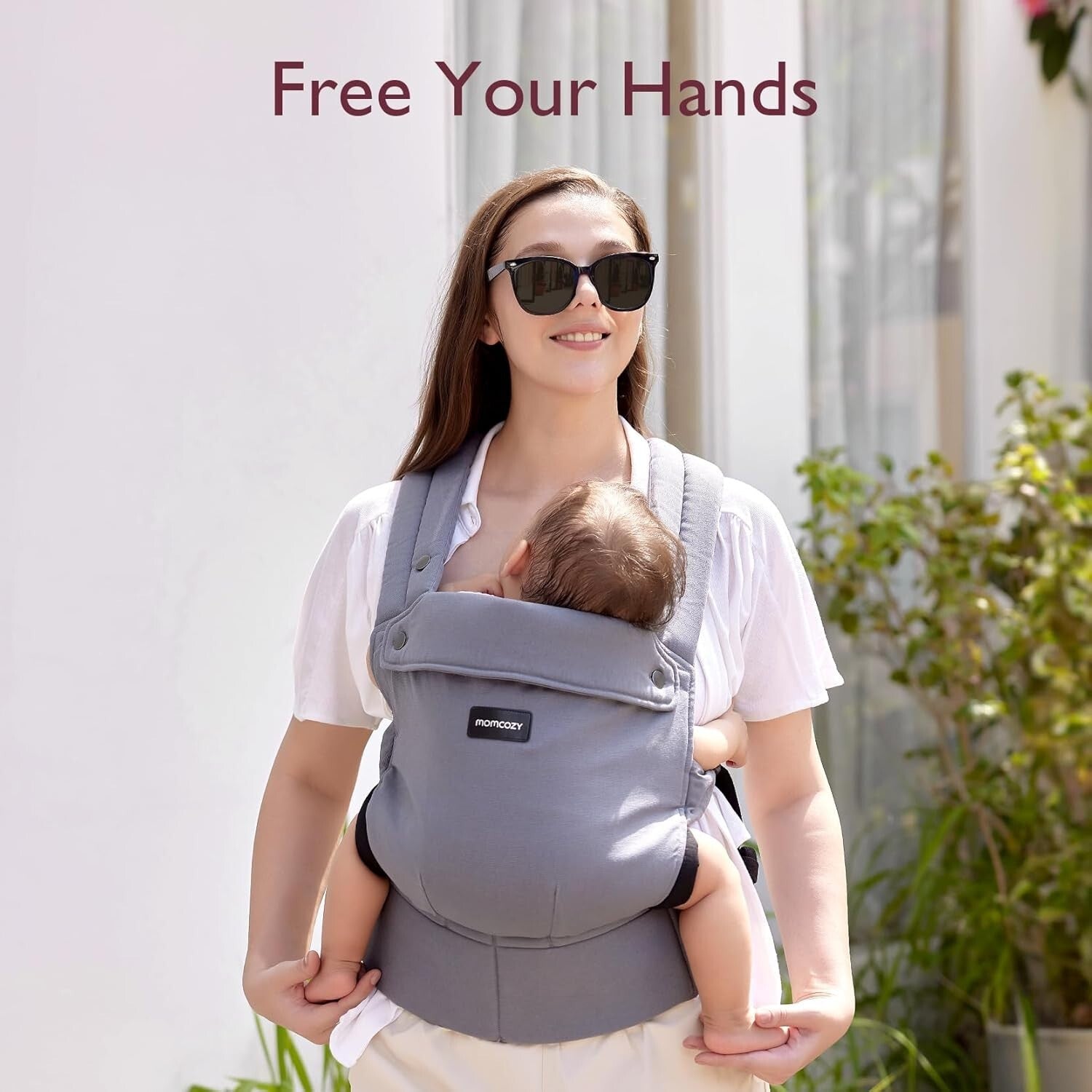 Ergonomic Lightweight Baby Carrier for Hands-Free Parenting - 7-44lbs Capacity