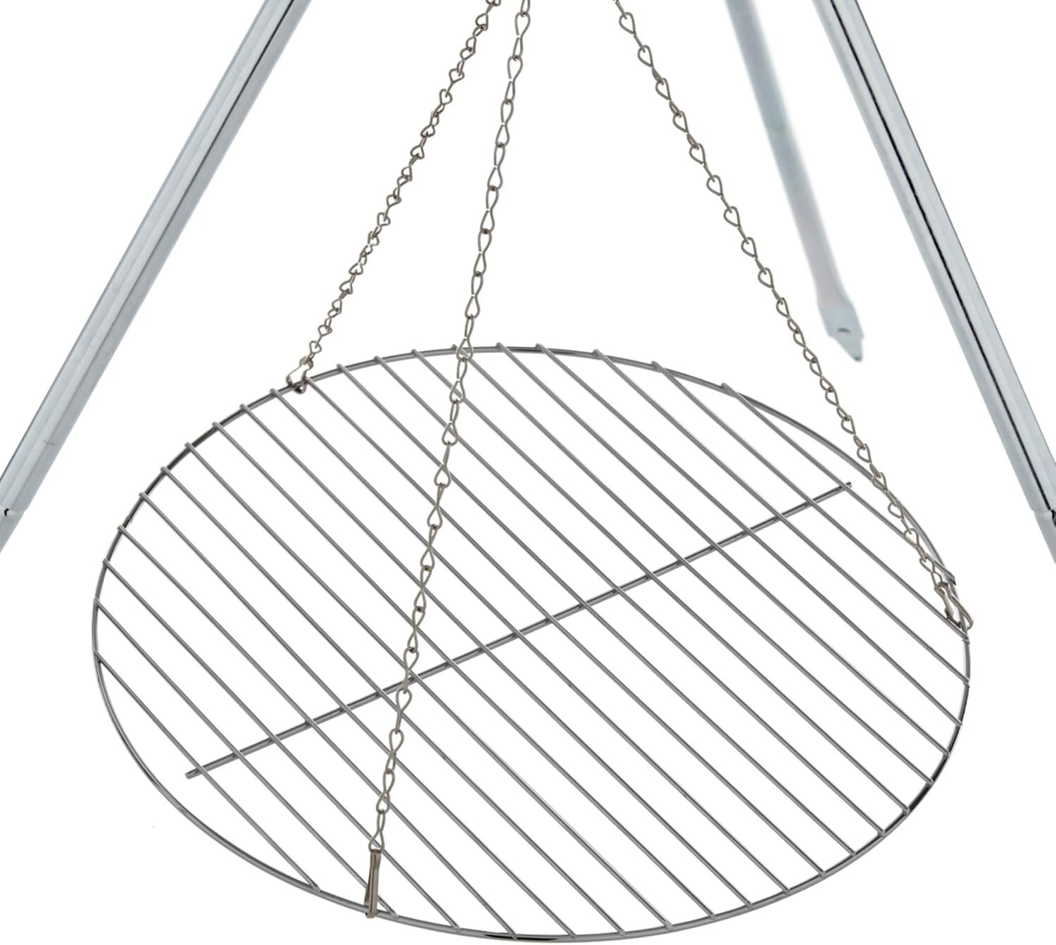 Adjustable Tripod Campfire Grill & Lantern Hanger - Cooking & Lighting Essential