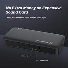 Load image into Gallery viewer, 4K HDMI Capture Card with Audio Interface - Perfect for Streaming and Recording