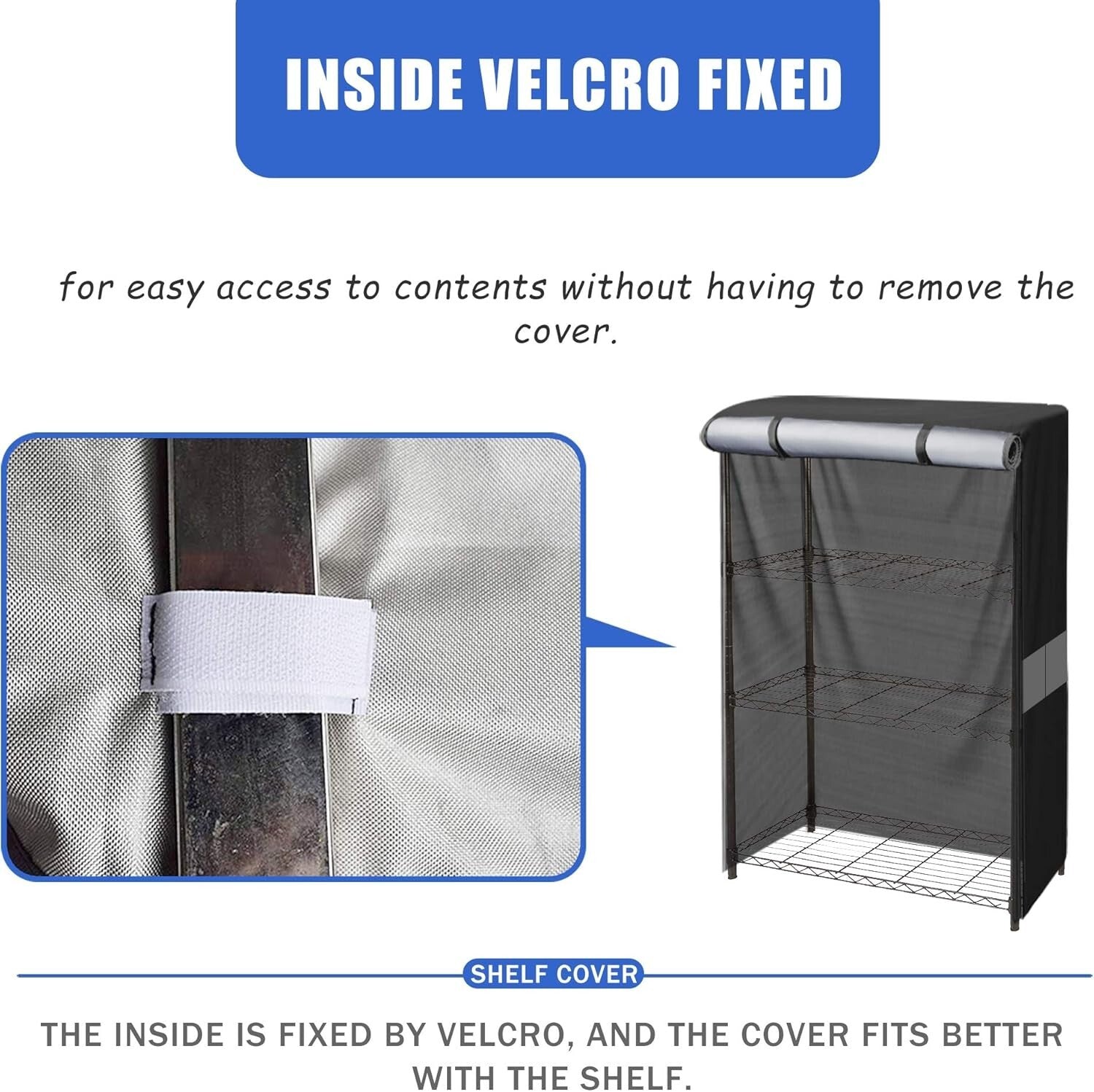 600D Heavy-Duty Waterproof Dustproof Rack Cover with Zipper - 48"W x 24"D x 72"H