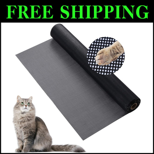 Versatile Charcoal Fiberglass Pet Screen Replacement 36" x 25" - DIY Friendly
