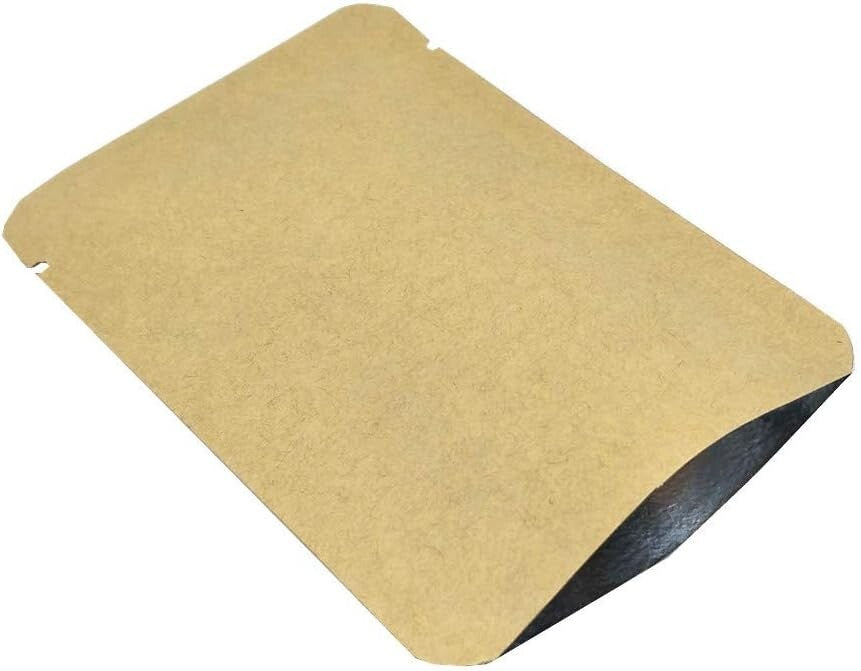 Durable 3.9x5.9 Inch Kraft Paper & Foil Bags - 500 Count for Organizing Snacks