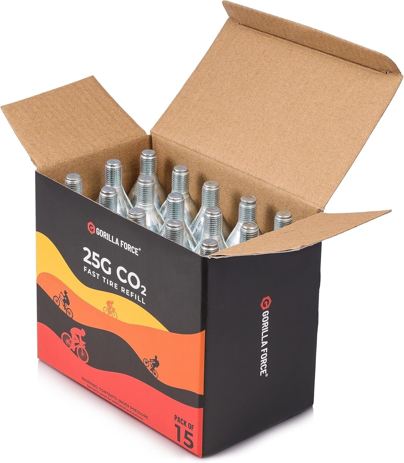 Eco-Friendly 25g CO2 Cartridges for Effortless Bike Tire Inflation - Pack of 15