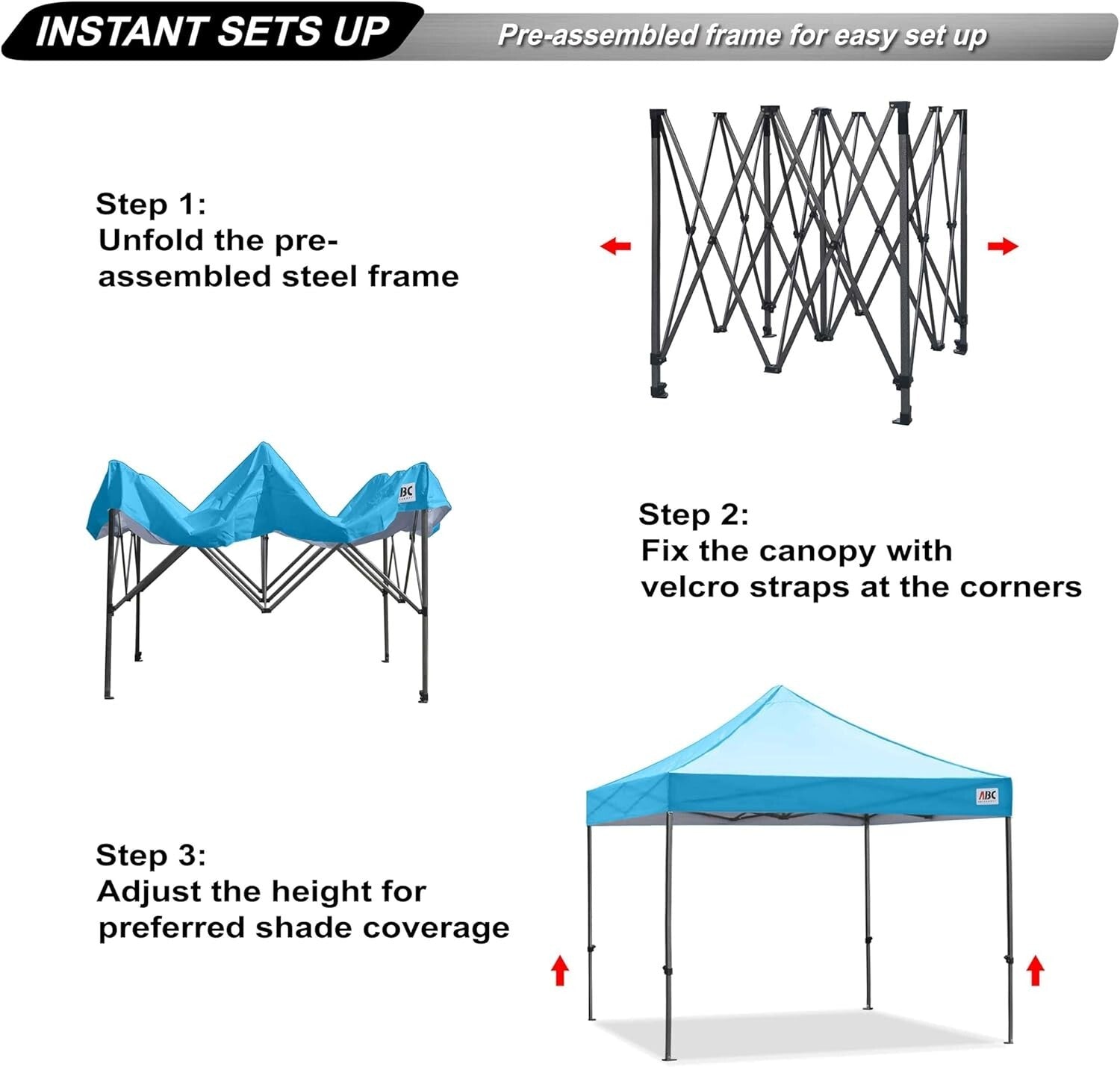 Heavy Duty 10x10 Patio Tent with UV Protection - Ideal for Events & Parties