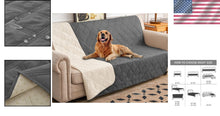 Load image into Gallery viewer, Waterproof Dog Bed Cover with Anti-Slip Back - Luxury Pet Blanket in Dark Grey