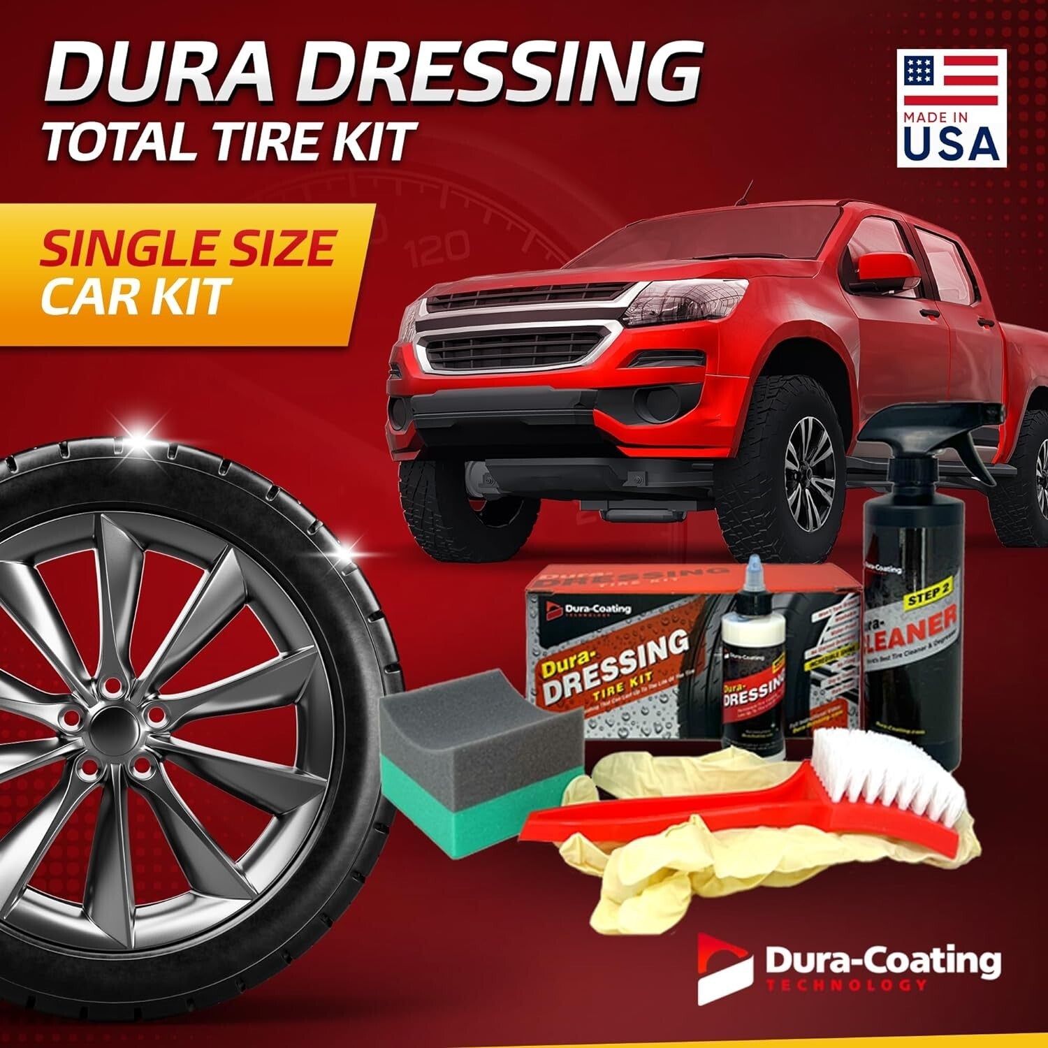 Dura-Cleaner & Tire Shine Applicator Set—Made in the USA for Ultimate Tire Care