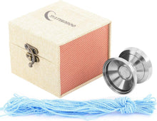 Load image into Gallery viewer, Professional Titanium Yoyo with Exquisite Case &amp; 10 Extra Strings - Silver