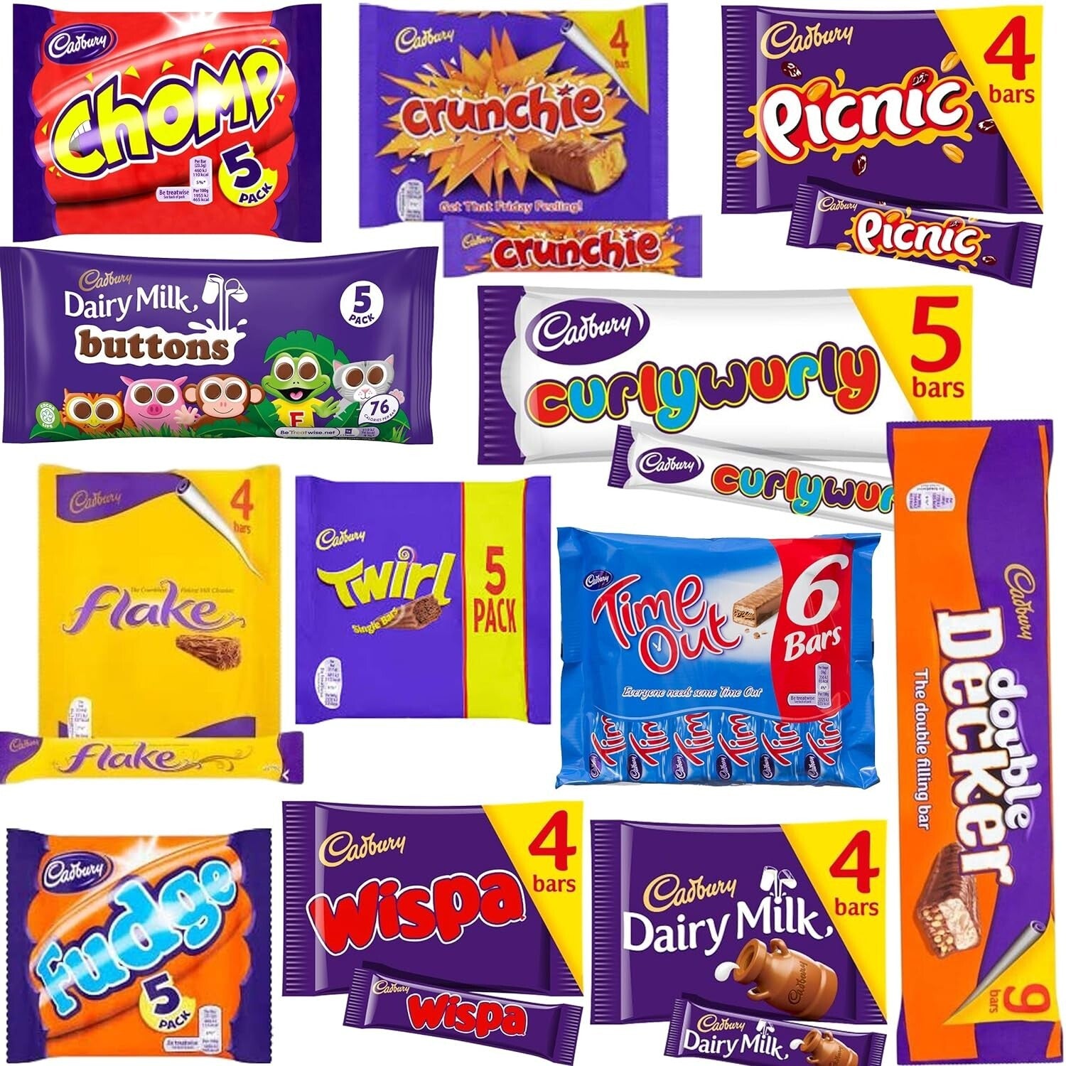Indulgent Cadbury Chocolate Gift Box - 60 Bars for Birthdays & Celebrations