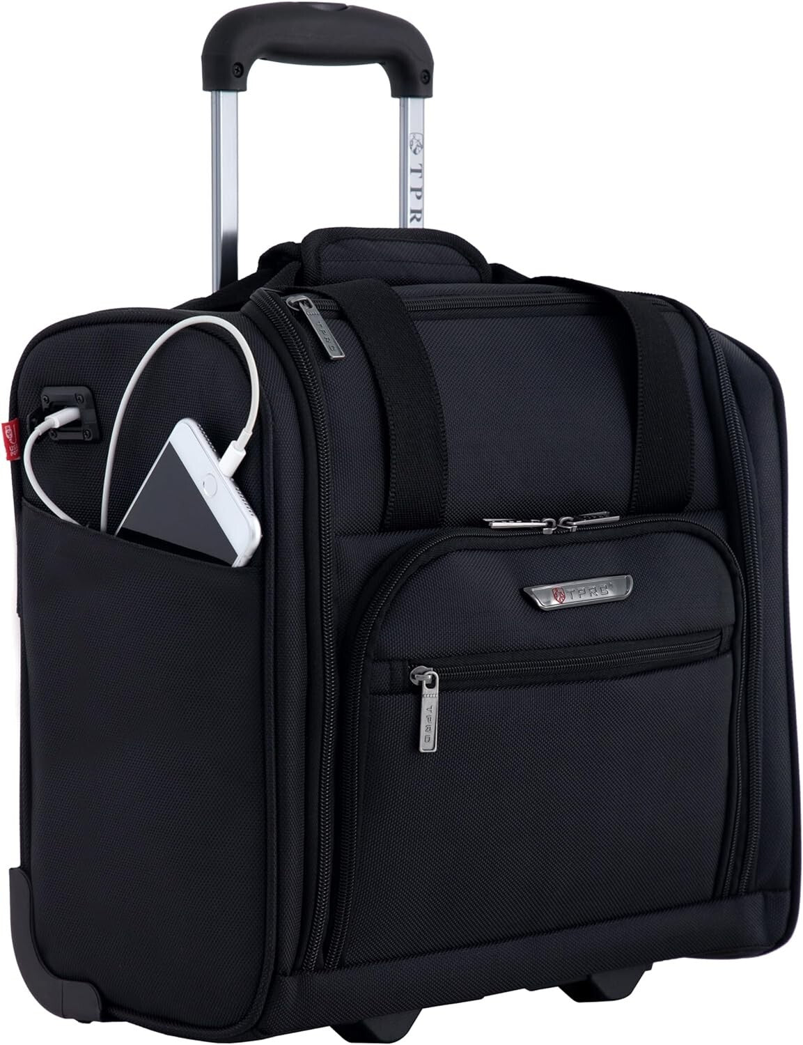 Durable 15-Inch Carry-On Luggage with USB Charging Port & Smooth Rolling Wheels