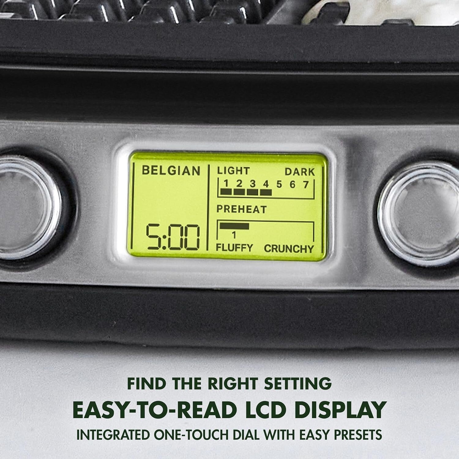 Elite Belgian & Classic Waffle Iron with Dishwasher Safe Plates - No Overflow