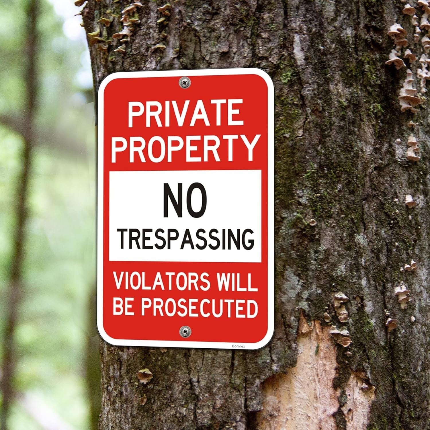 Engineer Grade Reflective No Trespassing Signs, 12x18 Inches, Heavy Duty 4 Pack