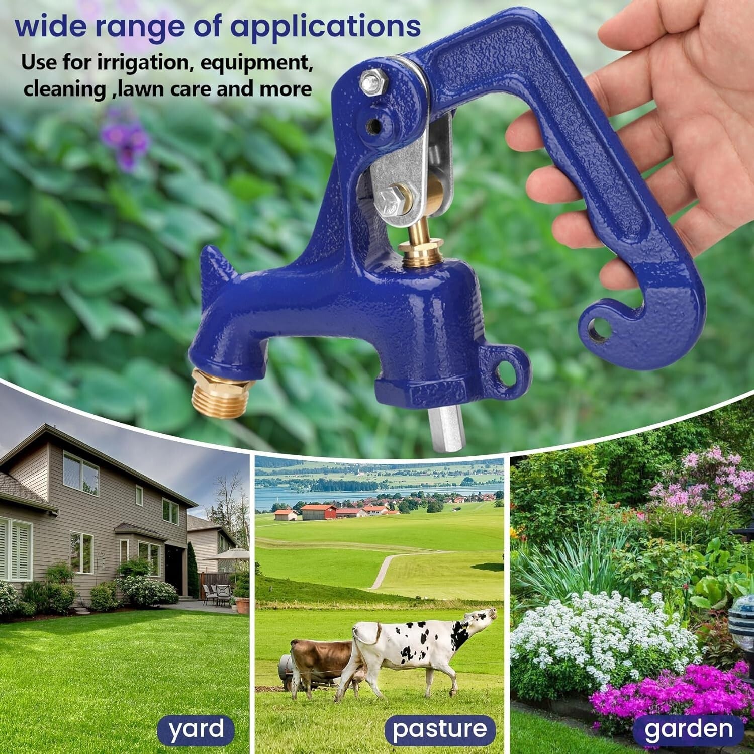 Adaptable Frost-Proof Yard Hydrant Head with Copper Handle - Durable Replacement