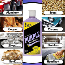 Load image into Gallery viewer, Multi-Purpose Purple Metal Polish – For Aluminum, Brass, Stainless &amp; More - 15oz