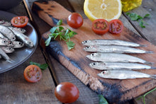 Load image into Gallery viewer, Wild Caught Brisling Sardines in Tomato Sauce - High Protein Keto Snack, 12-Pack