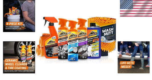 All-in-One Car Care Kit: Complete Cleaning Solution with Microfiber Accessories