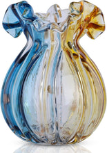 Load image into Gallery viewer, Hand-Blown Art Deco Glass Vase - Unique Irregular Design for Floral Displays